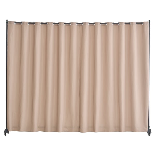 Rumsavdelare, 308.5x45x245.5 cm, Brun, Portabelt tyg