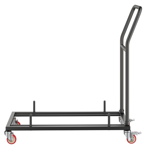 Sammenklappelig stolvogn, 108,0x50,8x109,0 cm, Sort, Metal opbevaring