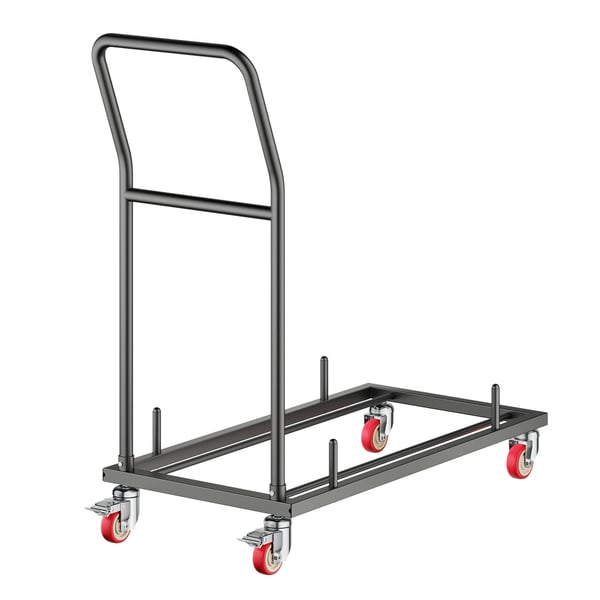 Sammenklappelig stolvogn, 108,0x50,8x109,0 cm, Sort, Metal opbevaring