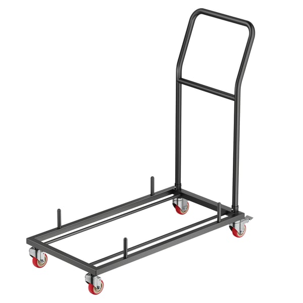 Sammenklappelig stolvogn, 108,0x50,8x109,0 cm, Sort, Metal opbevaring