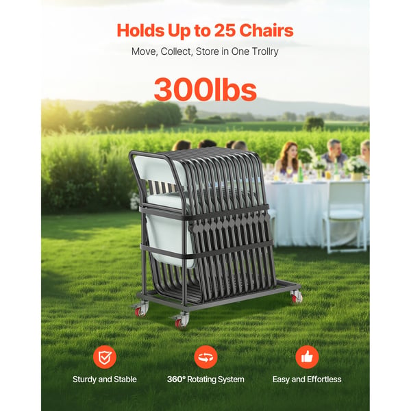 Sammenklappelig stolerack, 108x53.5x108 cm, Sort, Metalopbevaring