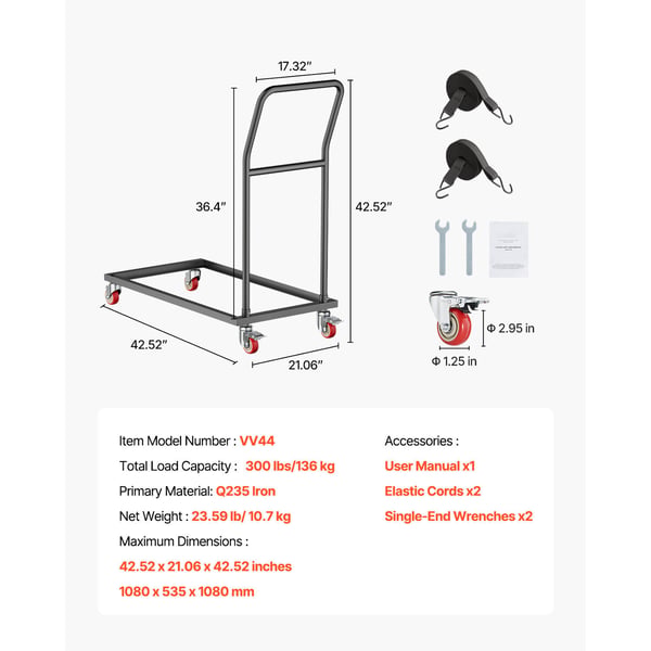 Sammenklappelig stolerack, 108x53.5x108 cm, Sort, Metalopbevaring