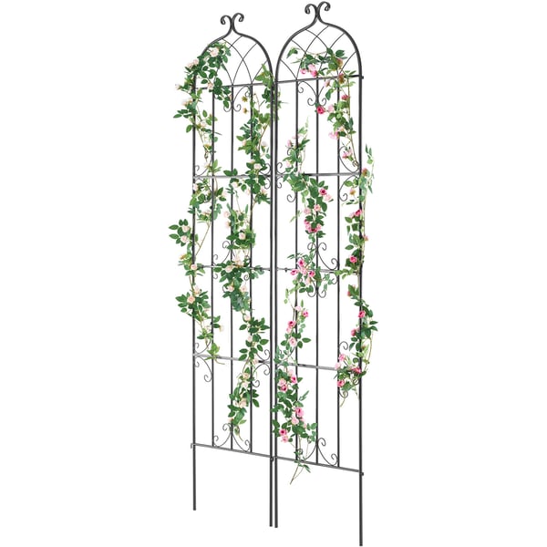Havegitter, 51x220 cm, Sort, Metal