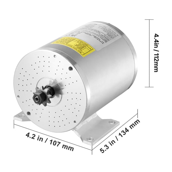 Elektrisk motorkit, 1800W borstlös DC 48V 4500rpm, 13.4x10.7x11.2 cm