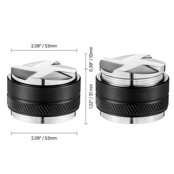 Kahvinjakaja, 53 mm, säädettävä, ruostumaton teräs