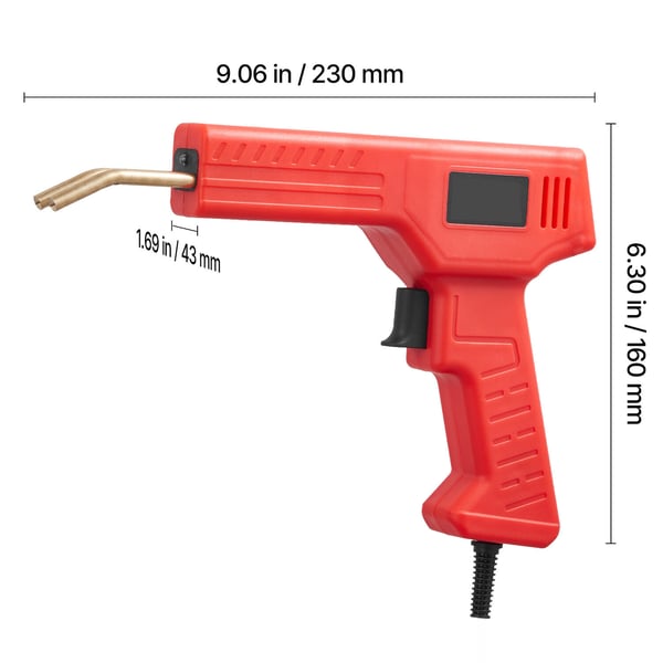 Plastiksvejser 23x16x4.3 cm, 100W, Plast Reparationssæt