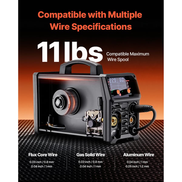 MIG-hitsauskone 250A 5-in-1 synerginen hitsauslaite 43x18x32 cm
