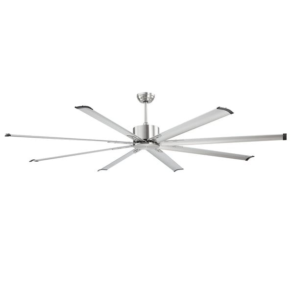 Takfläkt, 213 cm, Borstad nickel, Aluminium 8-blad