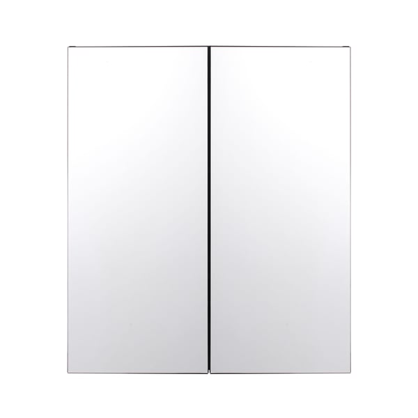 Medicinskab, 66,2x12,7x76,2 cm, Spejl, Aluminiumsramme, Justerbare hylder