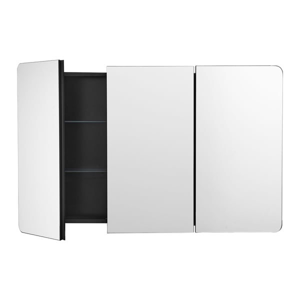 Medicinskab, 101,7x12,7x64,8 cm, Sort, Aluminiumsramme