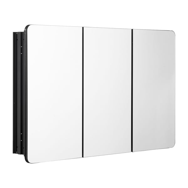 Medicinskab, 101,7x12,7x64,8 cm, Sort, Aluminiumsramme
