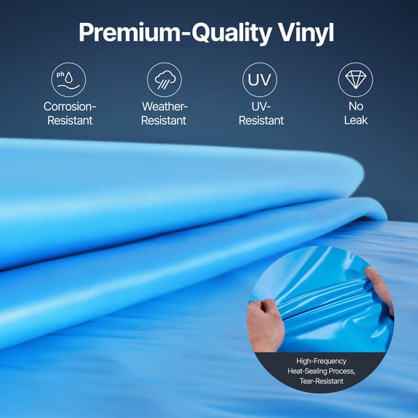 Poolforing, 550x132 cm, Ensfarvet, Vinyl
