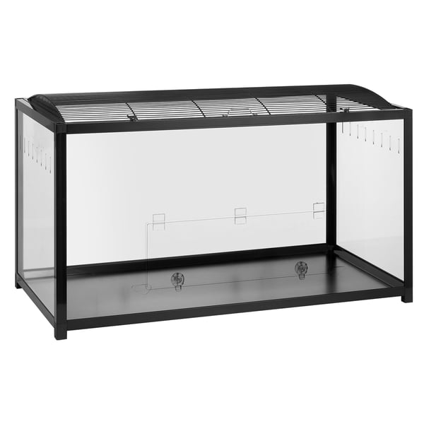 Hamsterbur 96x47x55 cm sort, metal, transparent, smådyrsbur