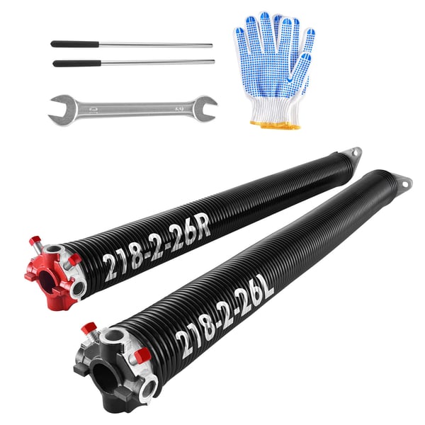 Garageport Torsionsfjedre, 5.54x50.8x66.8 cm, Sort, Stål