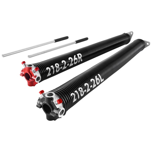 Garageport Torsionsfjedre, 5.54x50.8x66.8 cm, Sort, Stål