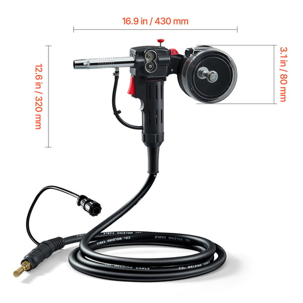 Spolepistol 430x320x80 mm, kompatibel med Hobart Handler 210 MVP, svejseværktøj