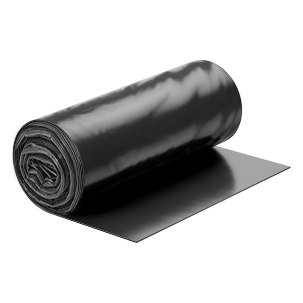 Muovikalvo 91x1524 cm Musta, Polyeteeni