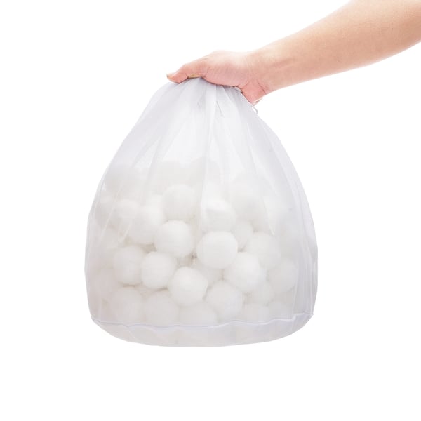 Allasuodatinpallot, 1,6 kg, valkoinen, polyesterikuitu, uudelleenkäytettävä suodatinmateriaali