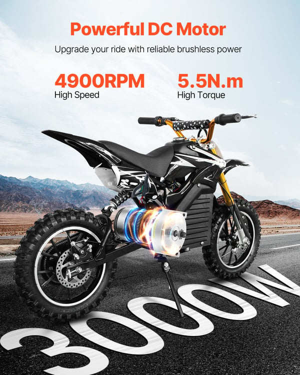 Elektrisk borstlös DC-motorsats 3000W 72V 134x107x112 mm