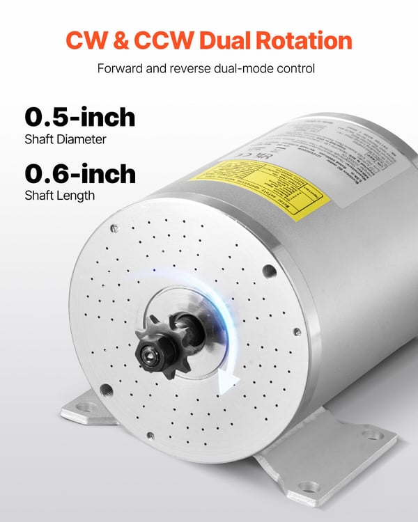 Elektrisk borstlös DC-motorsats 3000W 72V 134x107x112 mm