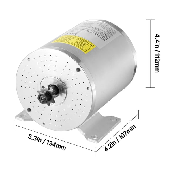 Elektrisk borstlös DC-motorsats 3000W 72V 134x107x112 mm