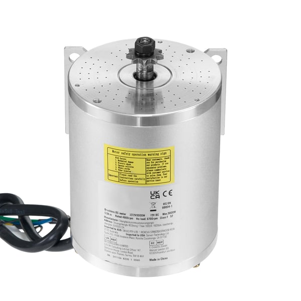 Elektrisk borstlös DC-motorsats 3000W 72V 134x107x112 mm