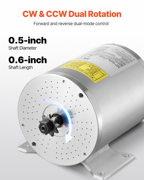 Elektrisk borstlös DC-motorsats, 2000W 48V 4300rpm, 13,4x10,7x11,2 cm