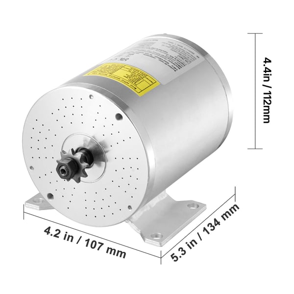 Elektrisk borstlös DC-motorsats, 2000W 48V 4300rpm, 13,4x10,7x11,2 cm