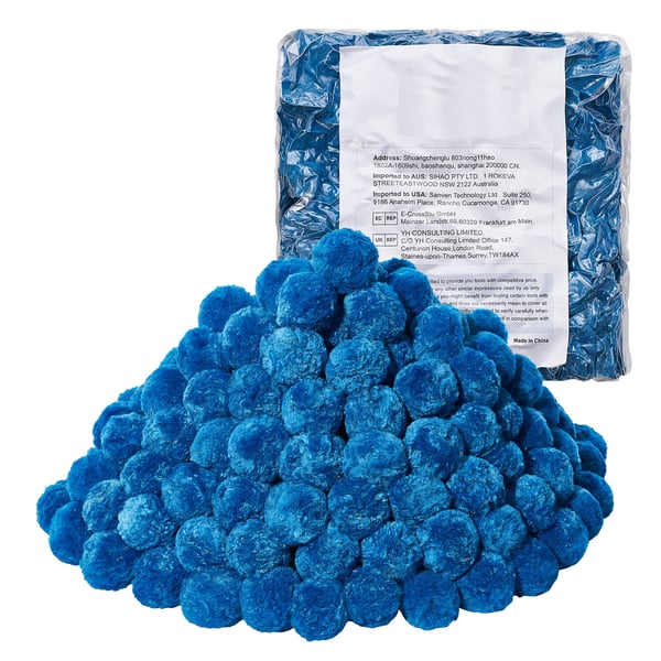 Poolfilterbollar, 1,4 kg, Blå, Polyesterfiber filtermedia