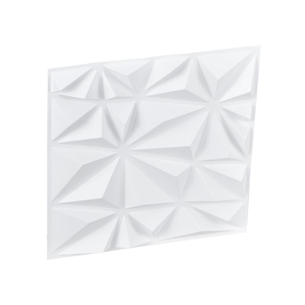 3D väggpaneler, 33-pack 30x30x2,5 cm matt vit, PVC