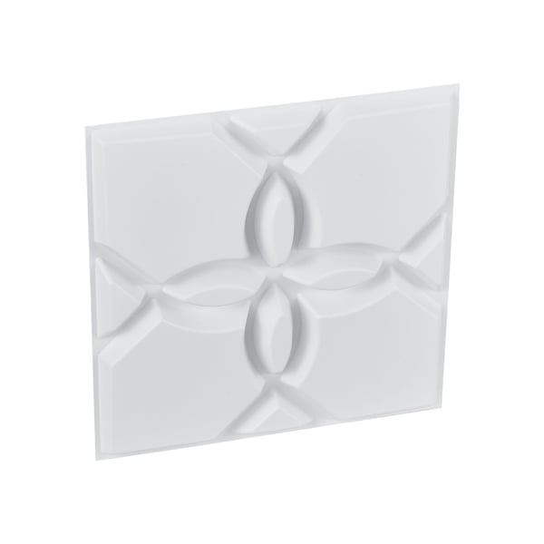3D-seinäpaneelit, 300x300x25,1 mm, valkoinen, PVC