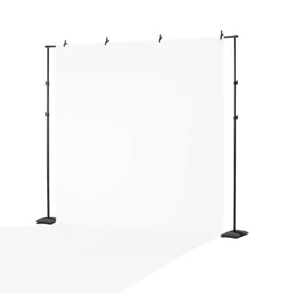 Baggrundsstativ, Justerbart fotobaggrundsstativ sæt, 260x300 cm, Sort, Kraftig