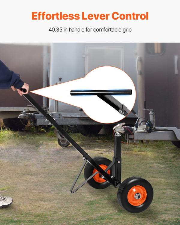Perävaunun siirtovaunu, 600 lbs aisapainon kapasiteetti, 254 mm pyörät, hiiliteräs