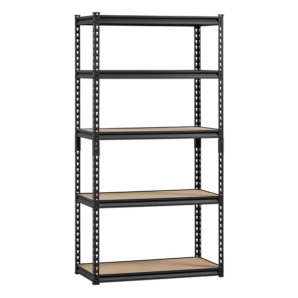 Opbevaringsreol, 40.6x81.3x159.6 cm, Sort, Justerbar metal