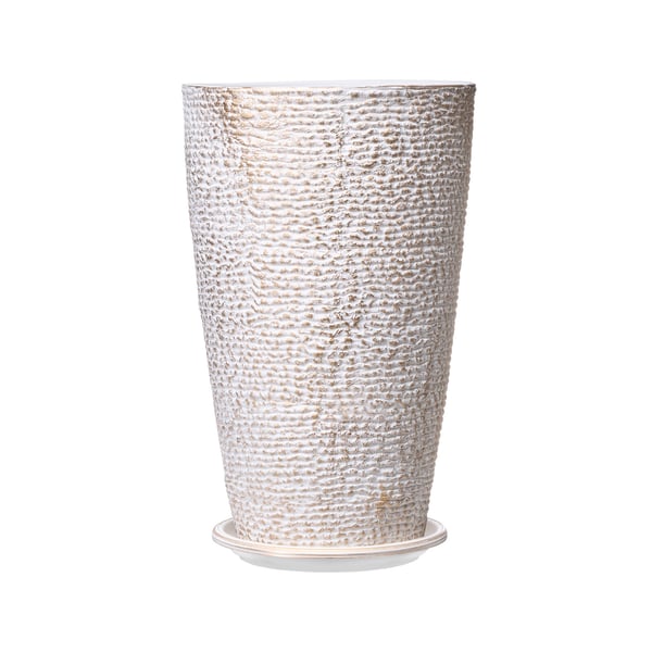 Utomhus blomlådeset, 33x33x53 cm, Beige, Stenfinish