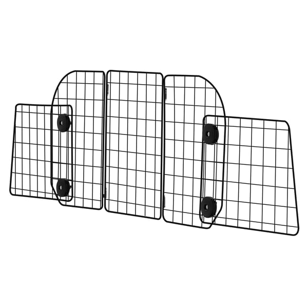 Hundbilbarriär, Justerbar trådnätsavdelare, 92,8x42,3 cm, Svart, Stål