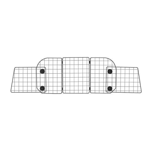 Hundbilbarriär, Justerbar trådnätsavdelare, 92,8x42,3 cm, Svart, Stål