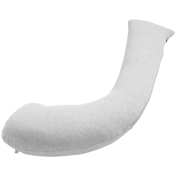 Graviditetspude, L-formet graviditetspude 118x61x20 cm, lysegrå, betræk i jerseybomuld