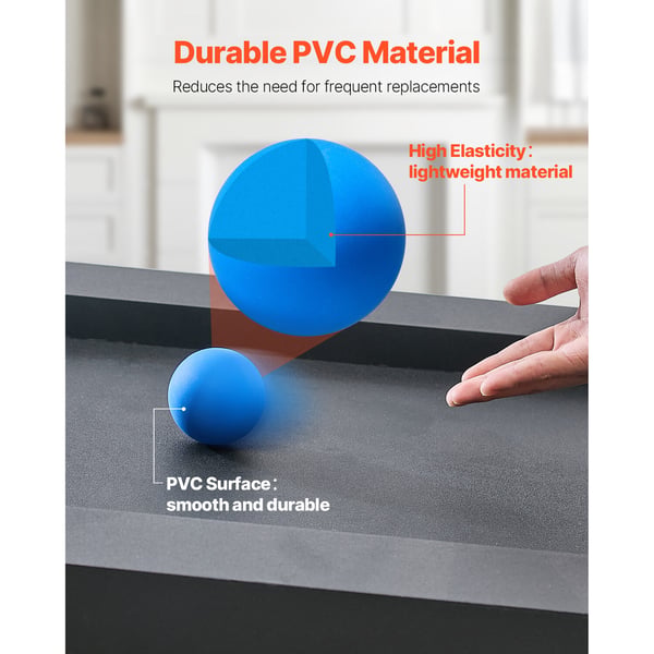 Arcade spil kugle udskiftningssæt, 4-pak, 6,6 cm, blå, PVC