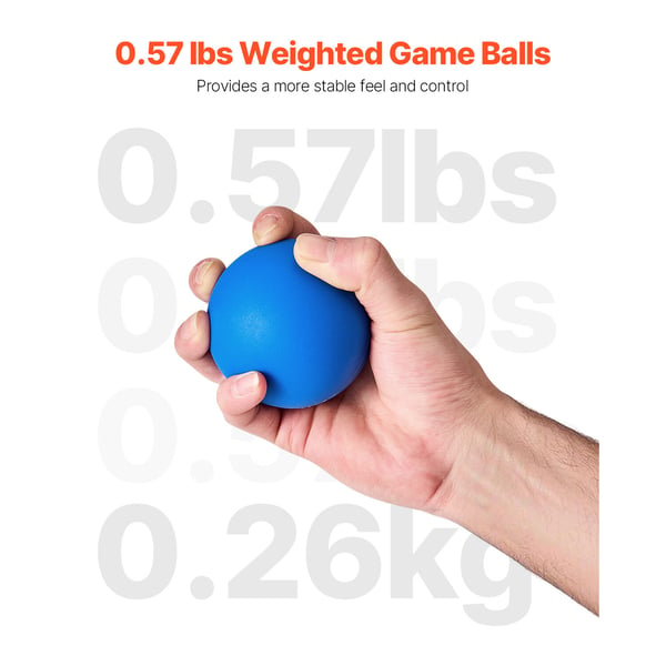 Arcade spil kugle udskiftningssæt, 4-pak, 6,6 cm, blå, PVC