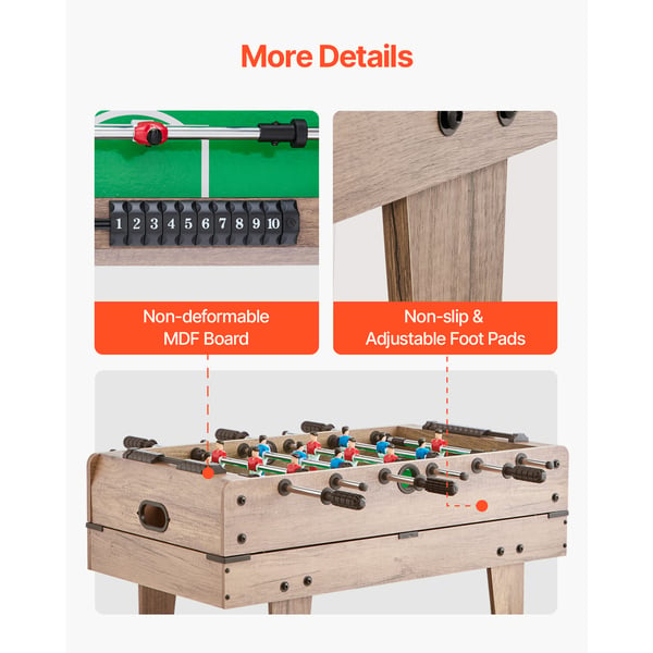 Spelbord, 4-i-1 Kombinationsset 81,3x41x20,3 cm, MDF