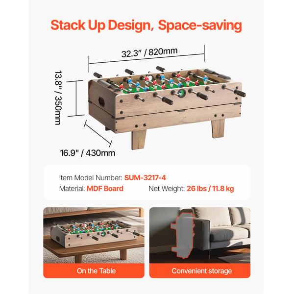 Spelbord, 4-i-1 Kombinationsset 81,3x41x20,3 cm, MDF
