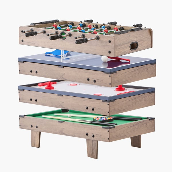 Spelbord, 4-i-1 Kombinationsset 81,3x41x20,3 cm, MDF