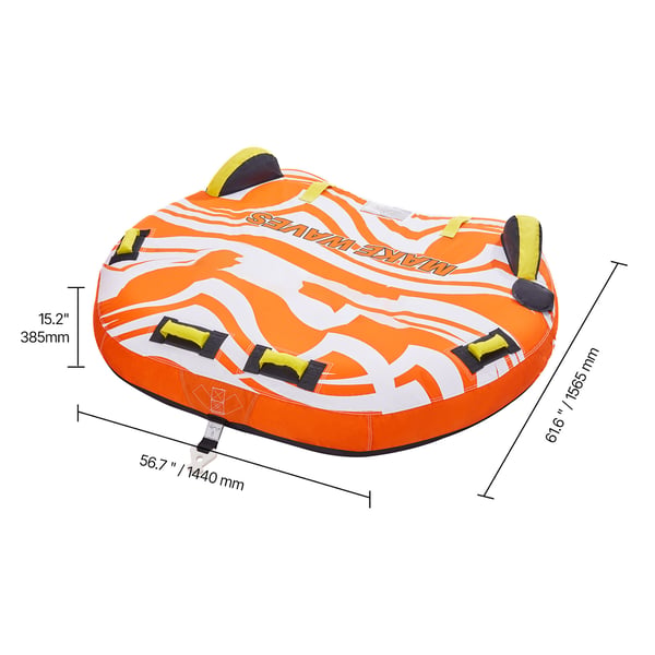 Uppblåsbar släptub, 144x156,5x38,5 cm, vattensport, nylonmaterial