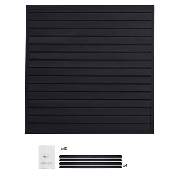 Rimalautapaneeli, 1230x1235x20 mm, musta, PVC