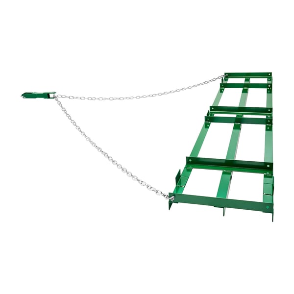 Slæbeharve, 243,5x50x10 cm, Heavy Duty, Plæneafretter, Metal