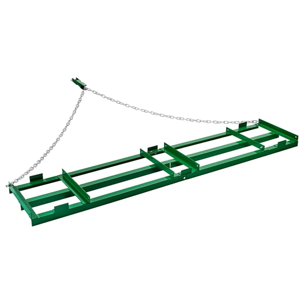 Slæbeharve, 243,5x50x10 cm, Heavy Duty, Plæneafretter, Metal