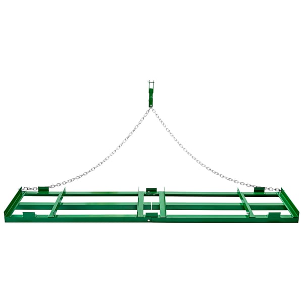 Slæbeharve, 243,5x50x10 cm, Heavy Duty, Plæneafretter, Metal