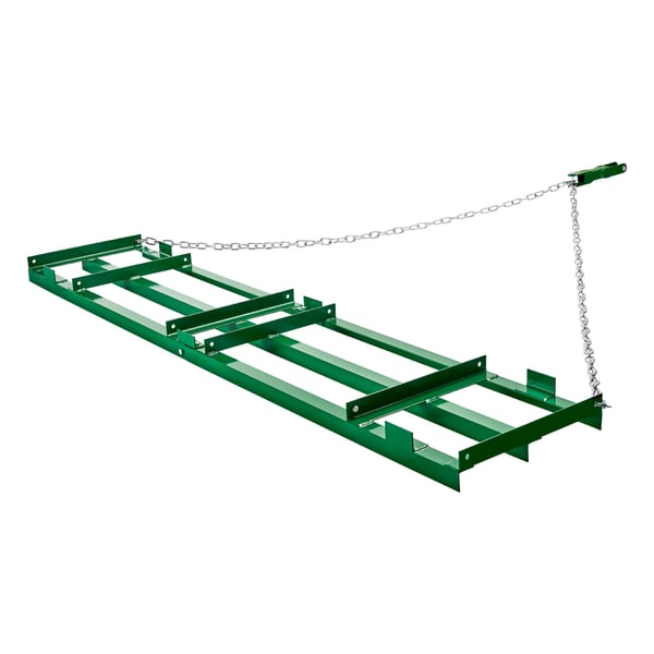 Slæbeharve, 243,5x50x10 cm, Heavy Duty, Plæneafretter, Metal