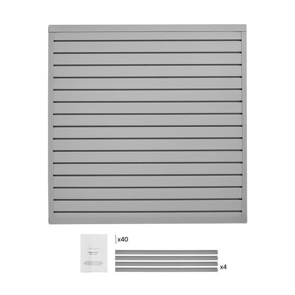 Rimalauta paneeli, 123x123.5x2 cm, harmaa, PVC-säilytys